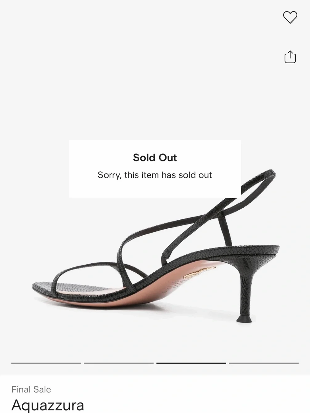 Aquazzura Black Textured Slingback Pointed Heels